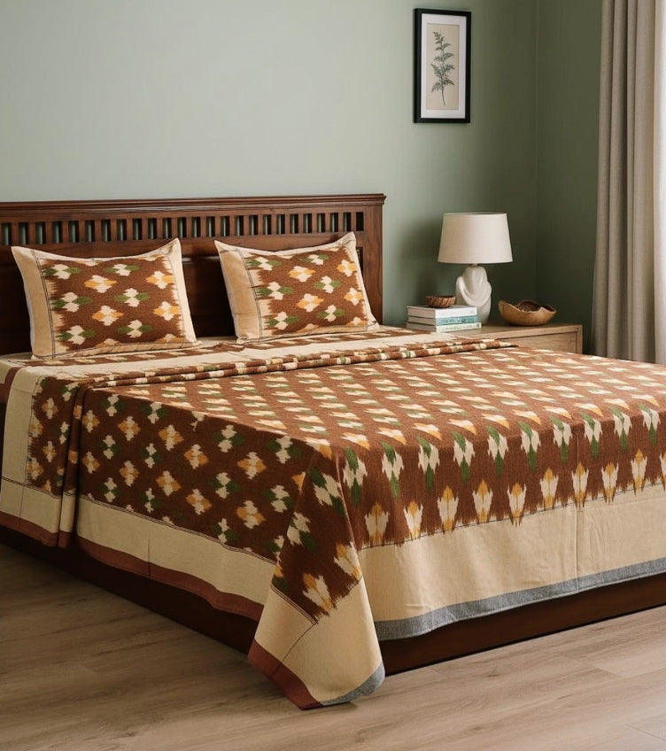 Pochampally Ikat Bedsheets