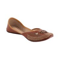 Tan Chicora Women's Kolhapuri Leather Jutti