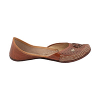 Tan Chicora Women's Kolhapuri Leather Jutti