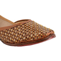 Tan Amber Women's Kolhapuri Leather Jutti