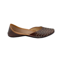 Brown Choco Women's Kolhapuri Leather Jutti