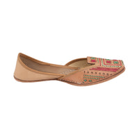 Artsy Beige Women's Kolhapuri Leather Jutti