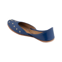 Blue Sapphire Women's Kolhapuri Leather Jutti