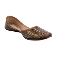 Brown Sienna Women's Kolhapuri Leather Jutti