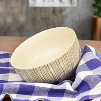 Hand Painted Black Brush Ceramic Serving Bowls (5 inches, 325 ml each, Set of 2)