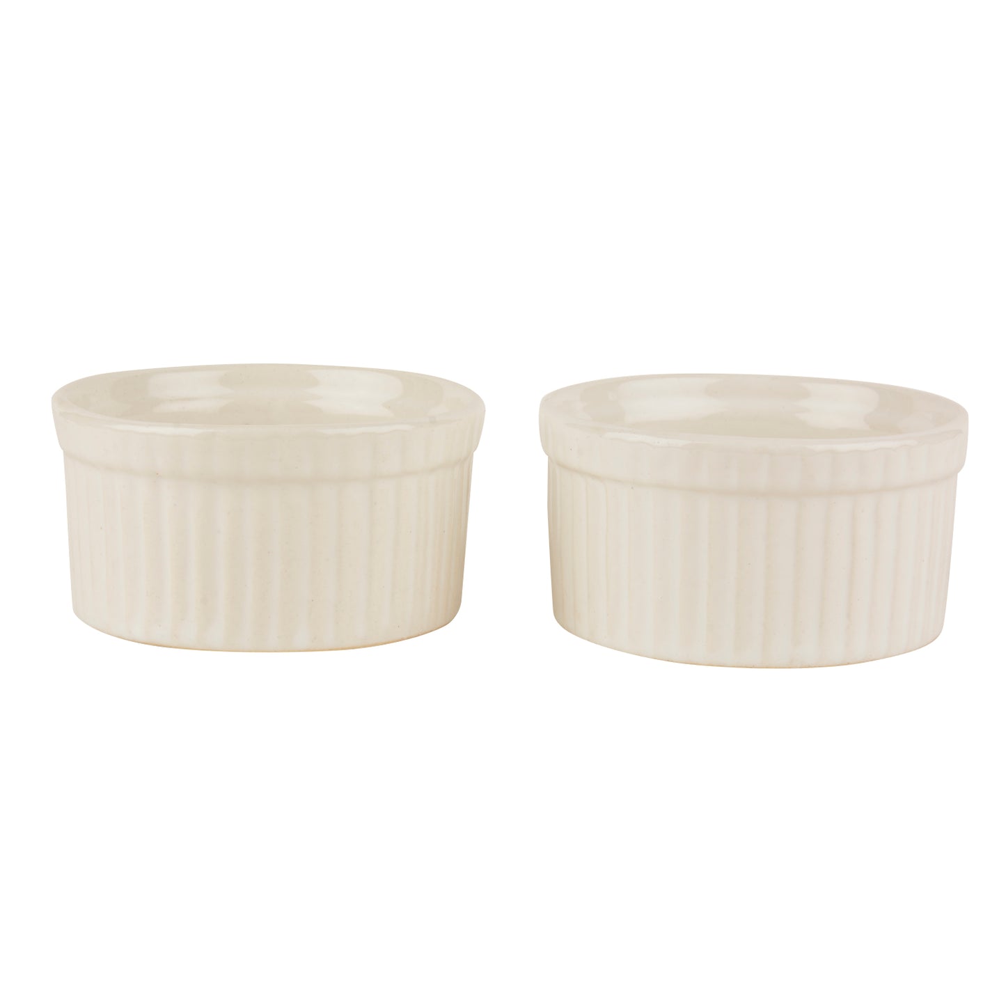 Studio Pottery Ceramic Dessert / Dip Bowls (150 ml each, Set of 2, White)