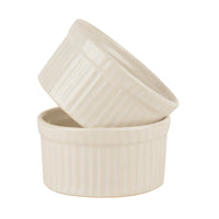 Studio Pottery Ceramic Dessert / Dip Bowls (150 ml each, Set of 2, White)