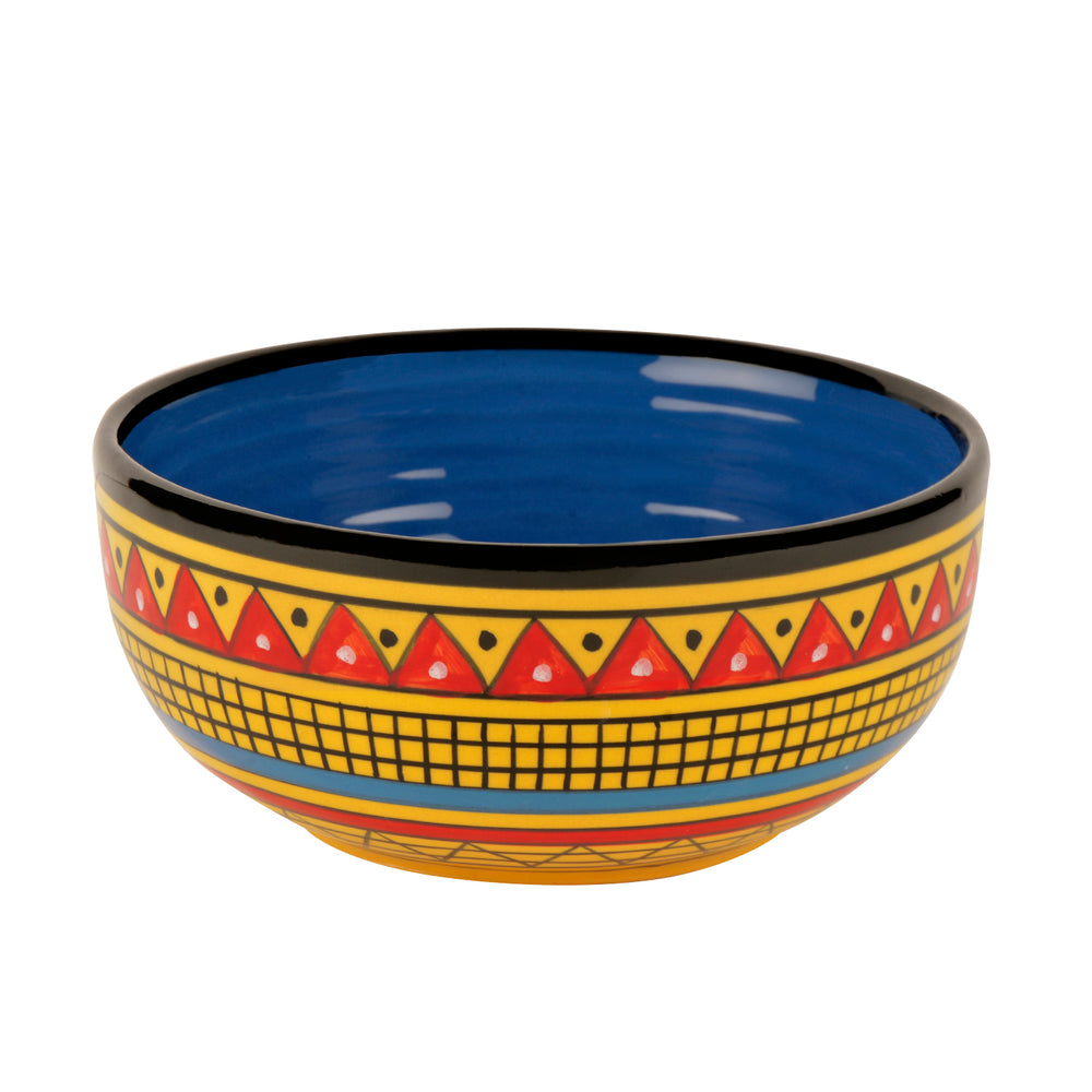 Hand Painted Ceramic Serving Bowl (800 ml, Yellow)