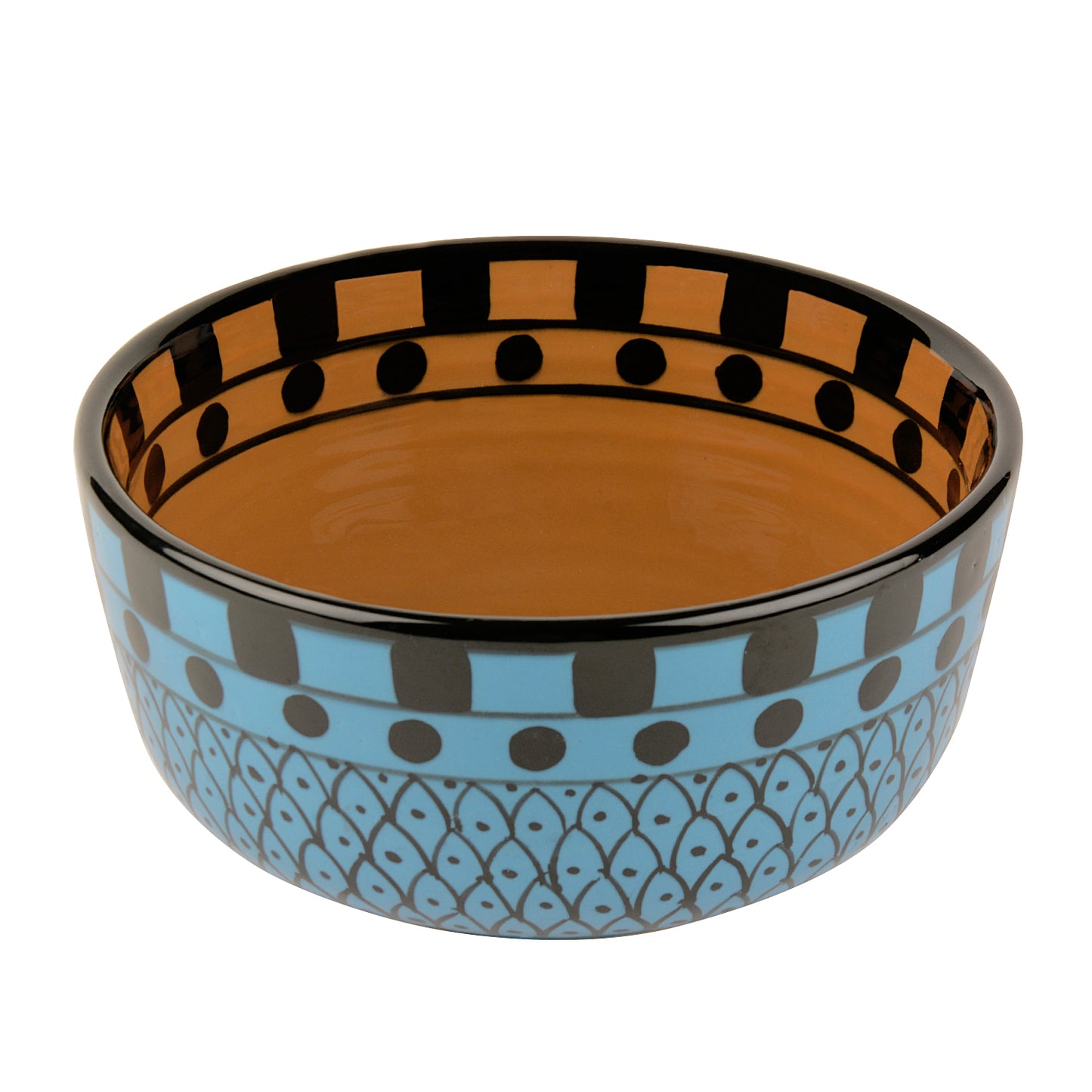 Handpainted Ceramic Serving Bowl (800 ml , Blue)