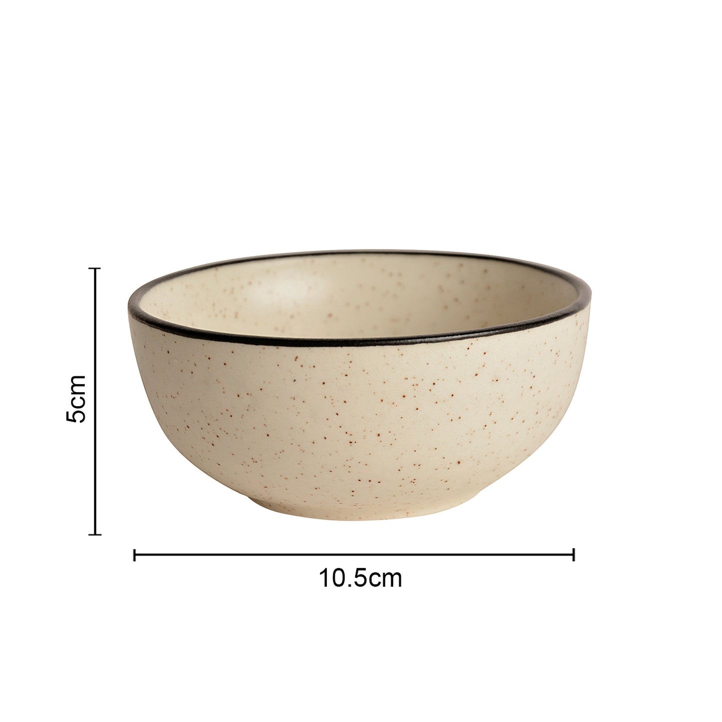 Ceramic Matt Finish Serving Bowls (200 ml , Set of 6, White)