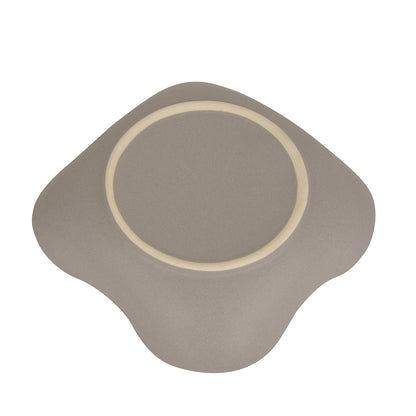 Ceramic Matt Finish Stylish Serving Bowl (22 cm , Grey)
