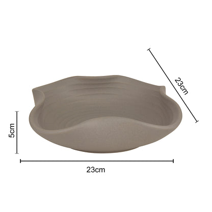 Ceramic Matt Finish Stylish Serving Bowl (22 cm , Grey)