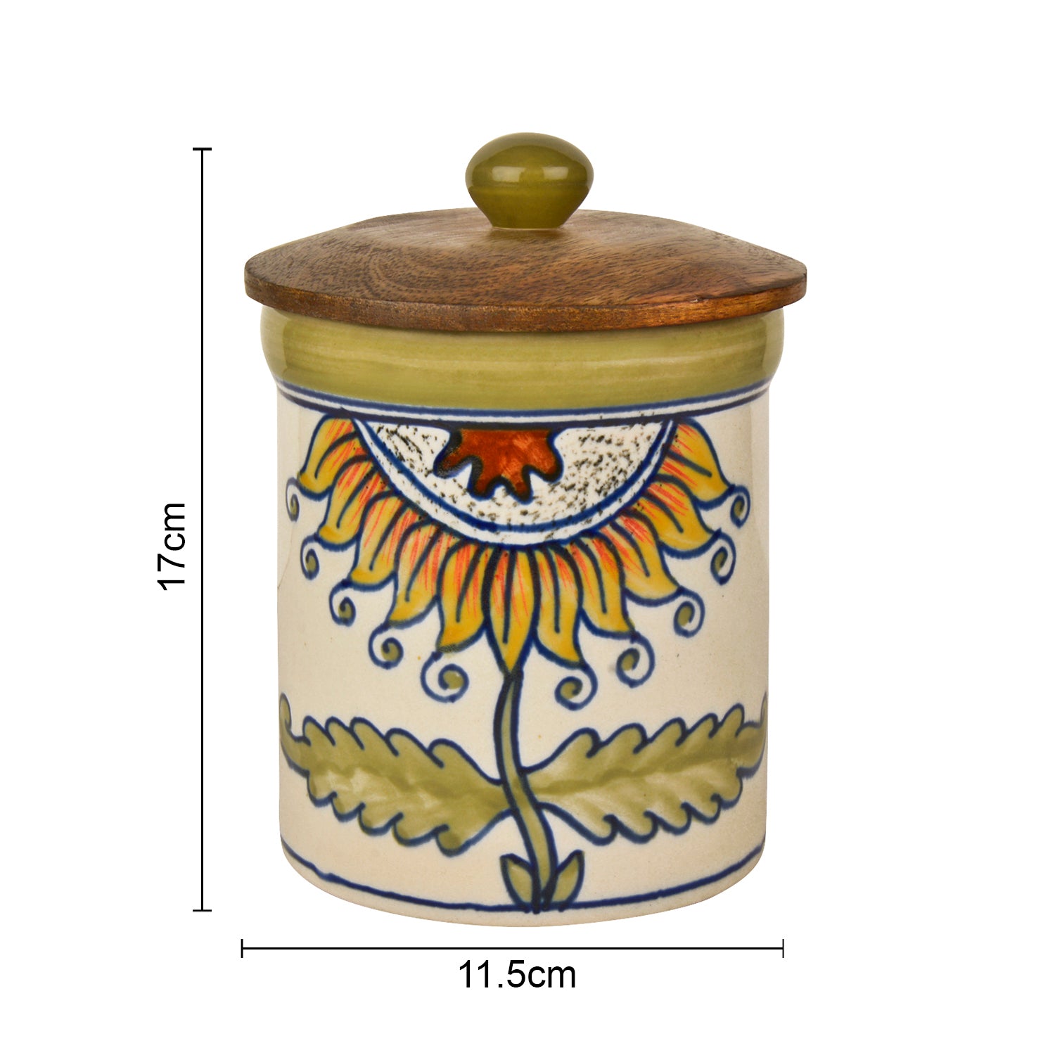 Handpainted Ceramic Jar
