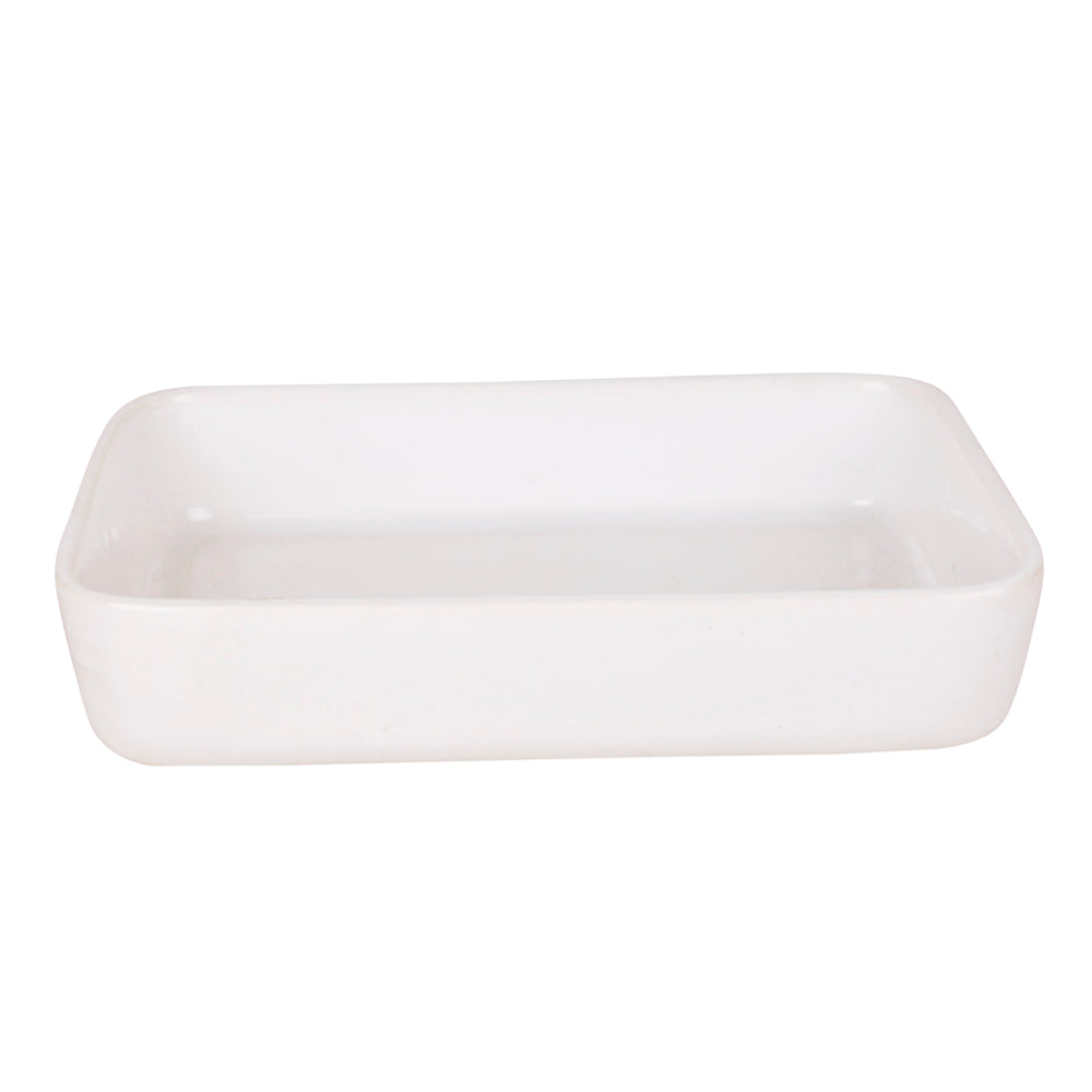 Ceramic Baking Dish ( L x B x H – 27 x 19 x 5.5 cm , White , 1500 ml)