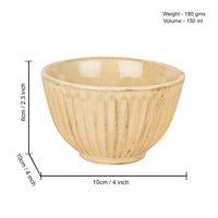 Ribbed Ceramic Dinner Serving Bowls