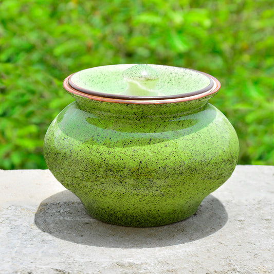 Ceramic Streak Spray Handi with Lid (1500 ml, Green)