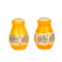 Handpainted Ceramic Salt and Pepper Shaker (Yellow and Black, Set of 2)