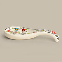 Multicolour Hand Painted Ceramic Big Spoon Rest for Kitchen Dining Table