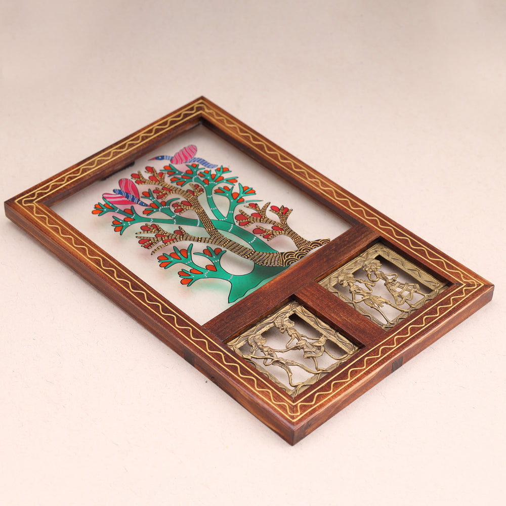 Ksitija-Gond Tree Of Life Wall Art Frame