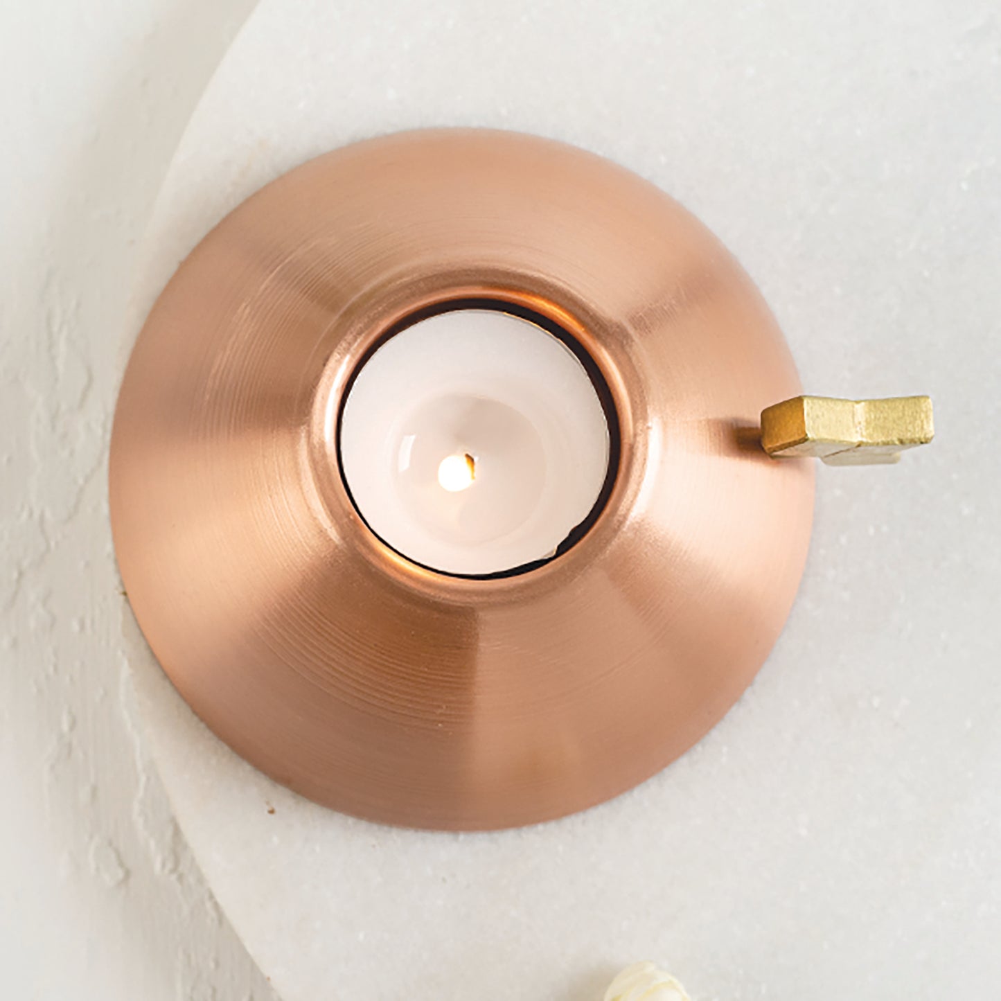 Kaju Copper Tea Light Holder (Single Piece)
