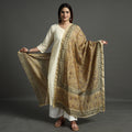  Pedana Kalamkari Block Printed Chanderi Silk Handloom Dupatta with Zari Border 79 Online at iTokri.com
