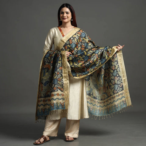 Kalamkari Hand Painted Dupattas