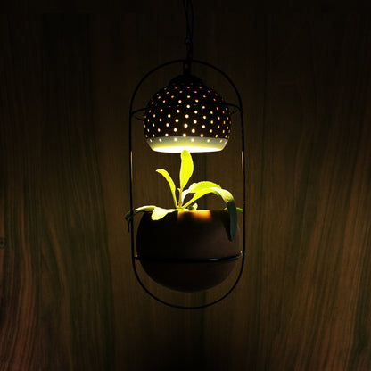 Handcrafted Terracotta BREATHING Light,Balconly Hanging Green Light