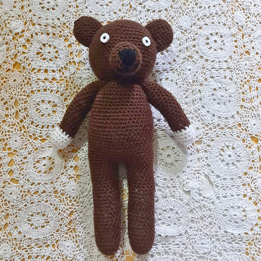 Handmade Crochet Mr Bean Teddy