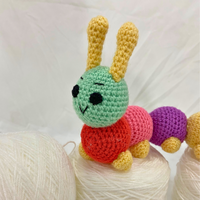 Handmade Crochet Caterpillar Toy