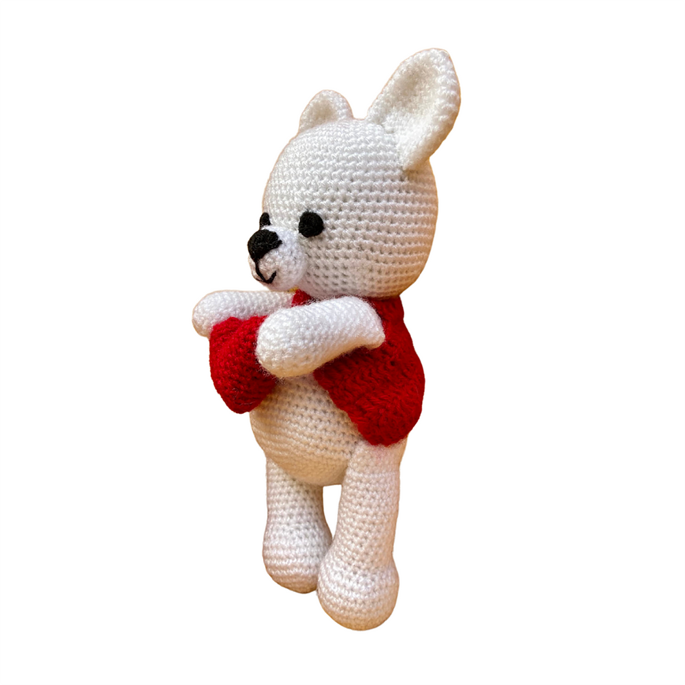 Handmade Crochet Love Teddy Toy