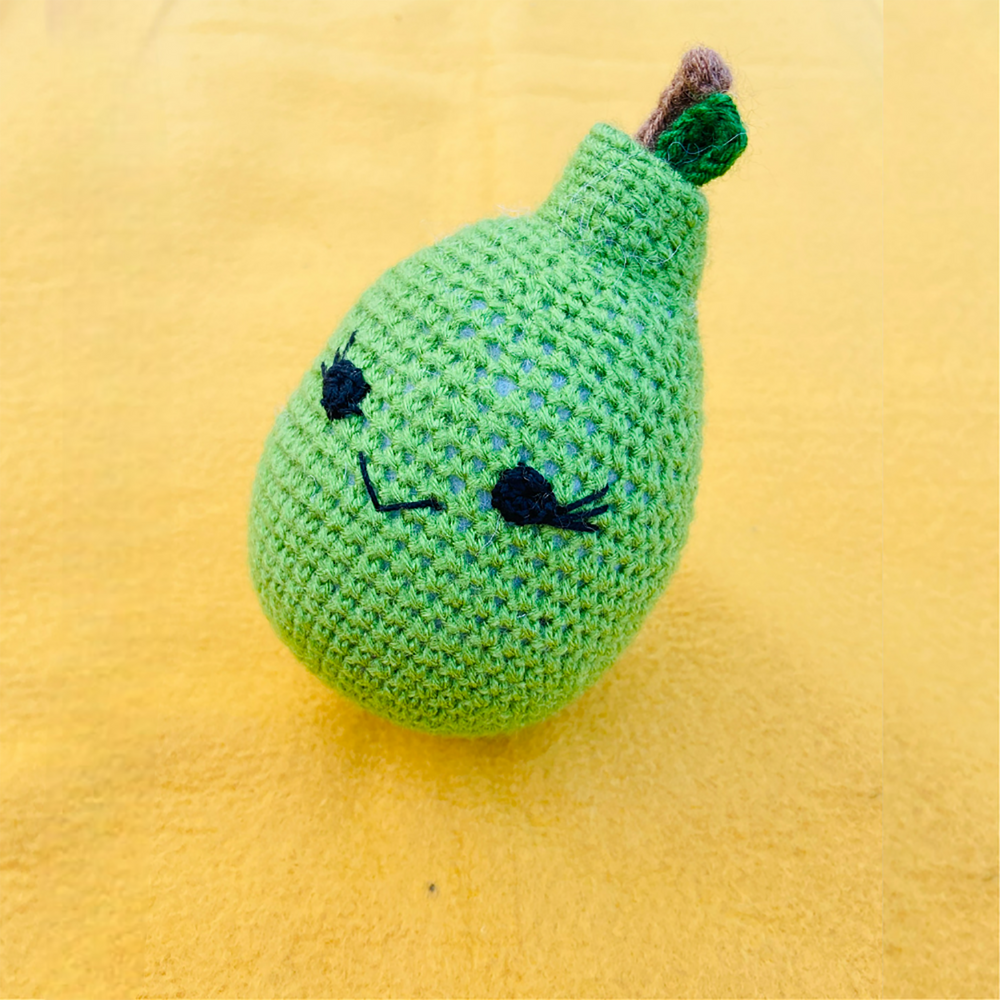 Handmade Crochet Pear Toy