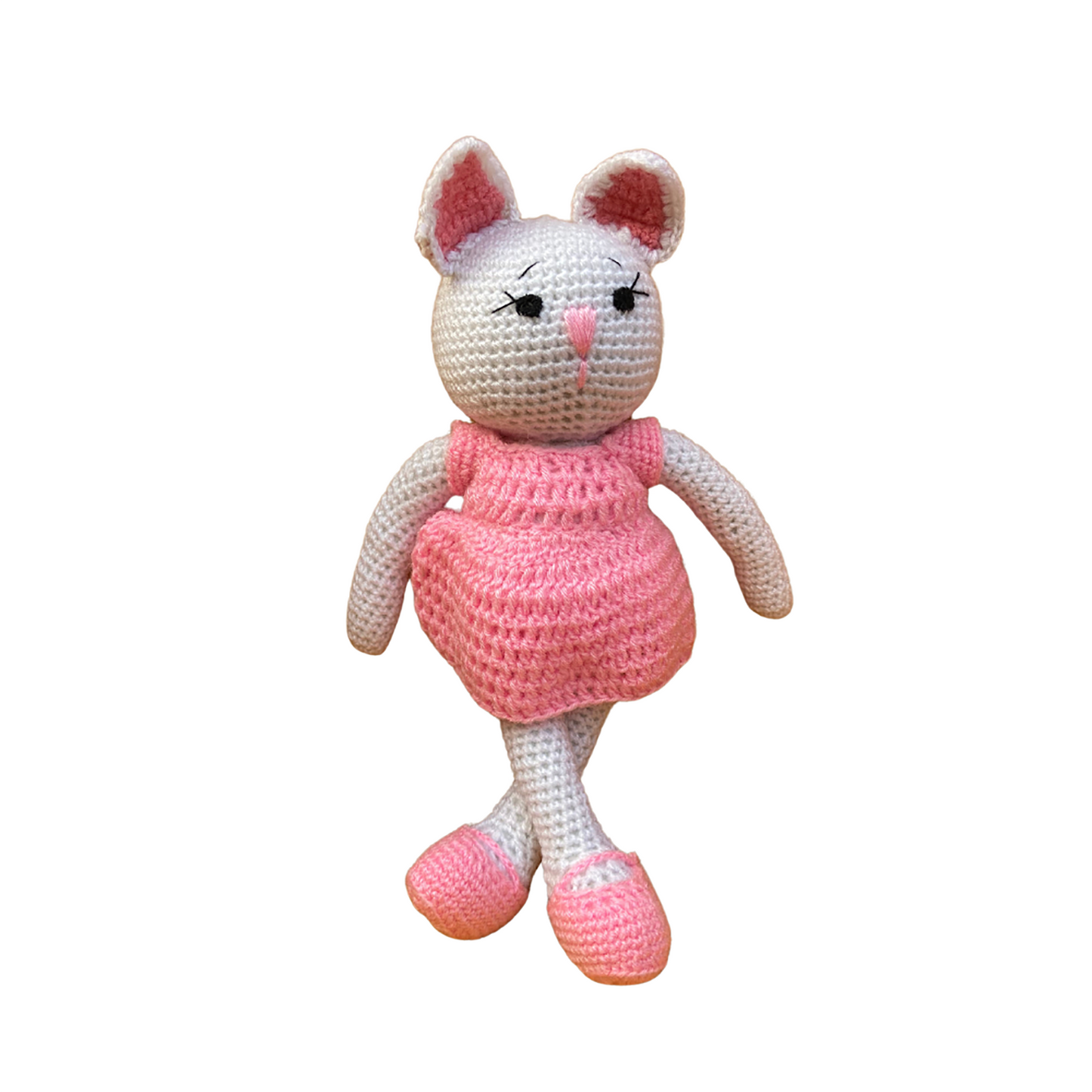 Handmade Crochet Pink Kitty Toy