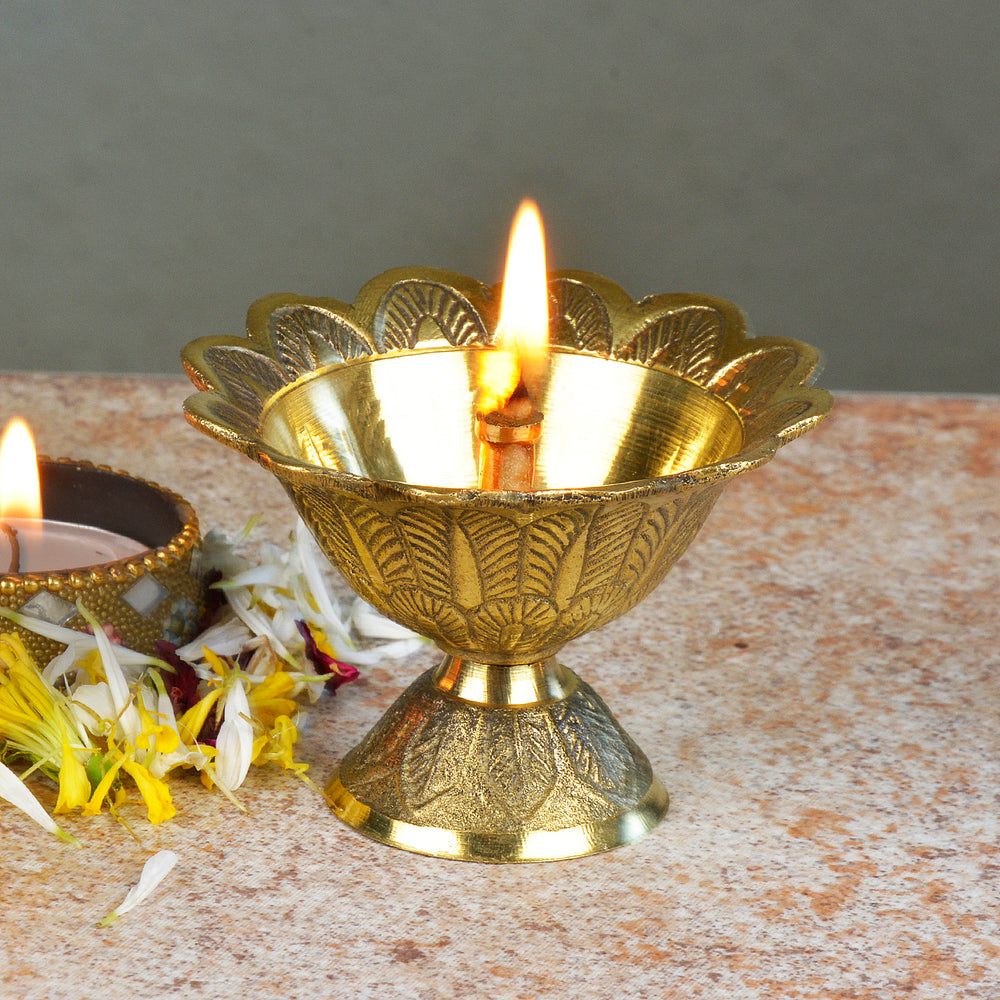 brass diya 