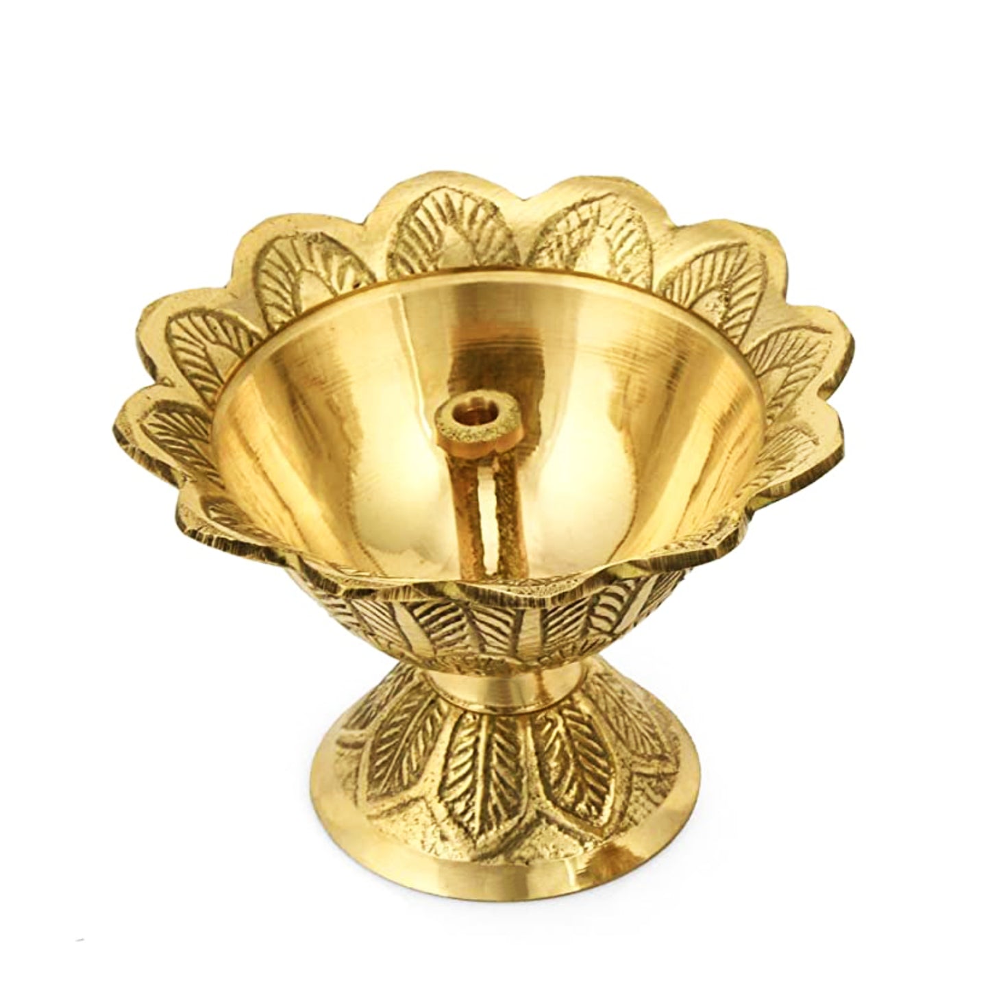 StyleMyWay Brass Jyoti Pooja Diya (Diameter - 6 cm, Height - 5 cm, 100 gm)