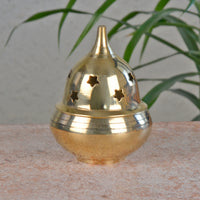 Covered Brass Akhand Jyoti Diya for Pooja (5.5 cm x 5.5 cm x 8 cm , 90 gm)