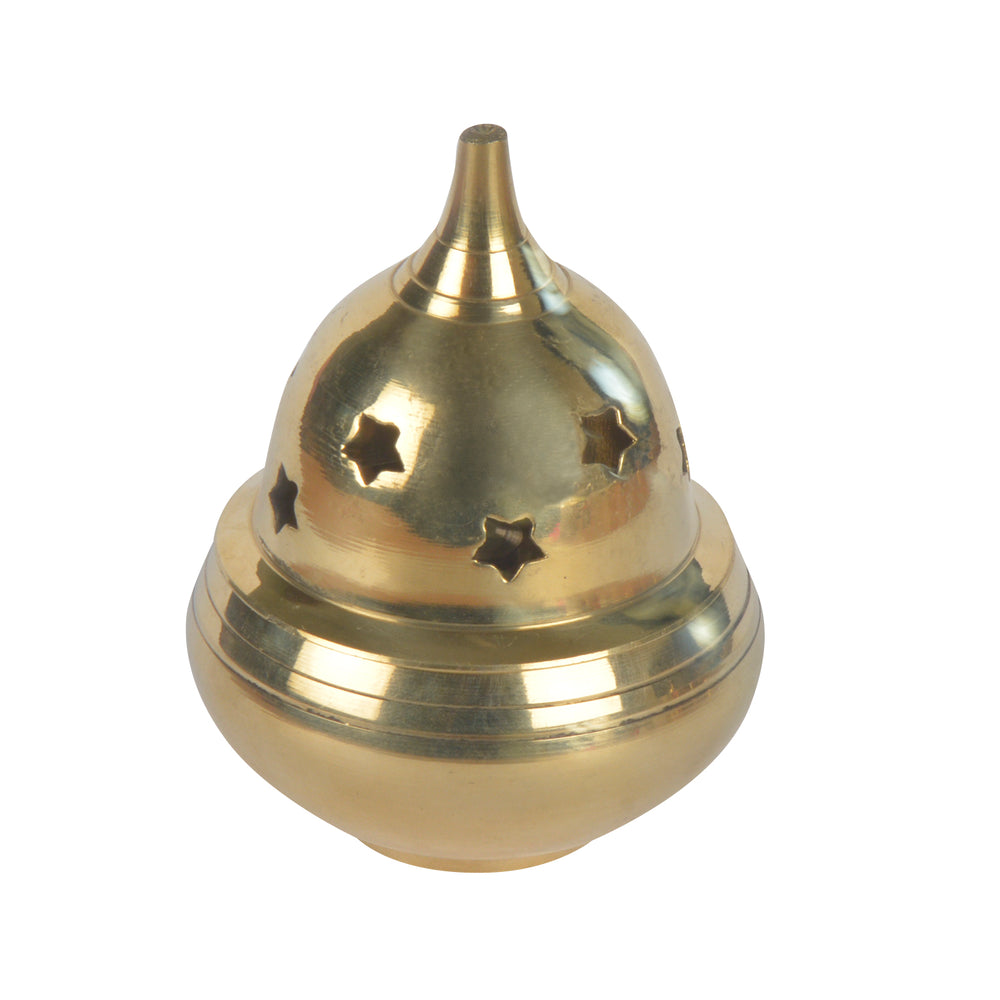 Covered Brass Akhand Jyoti Diya for Pooja (5.5 cm x 5.5 cm x 8 cm , 90 gm)