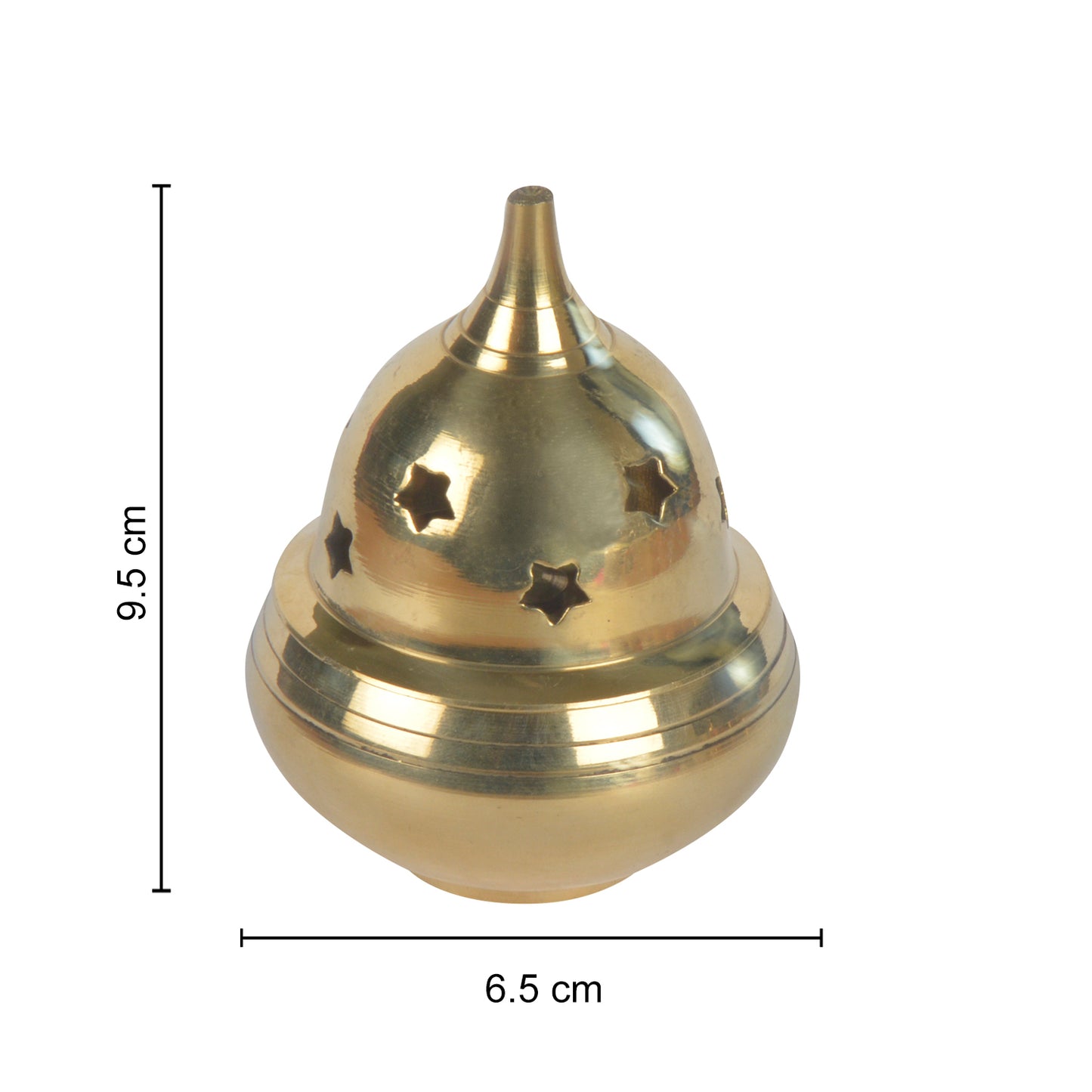 Covered Brass Akhand Jyoti Diya for Pooja (5.5 cm x 5.5 cm x 8 cm , 90 gm)