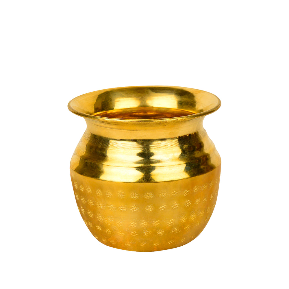 Pure Brass Hammered Lota for Puja