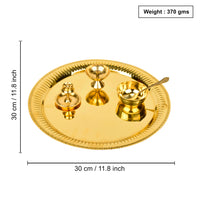 Premium Pure Brass Traditional Pooja Thali Set
 