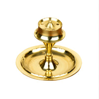 Premium Pure Brass Incense Holder (Agarbati Stand) with Ash catcher (D - 6 cm)