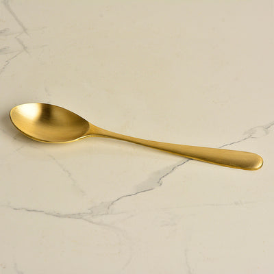 Premium Pure Brass Spoon for Eating ( Length - 6.4 inches, 70 gm, Matte Finish)