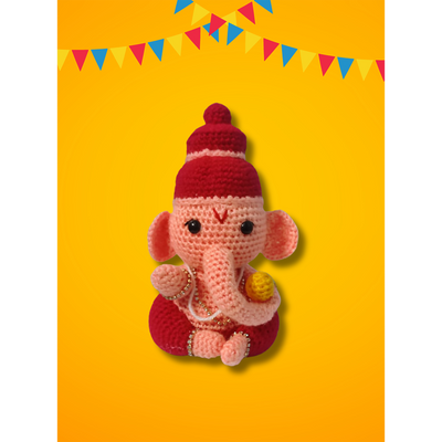 Handmade Crochet Ganesha Toy