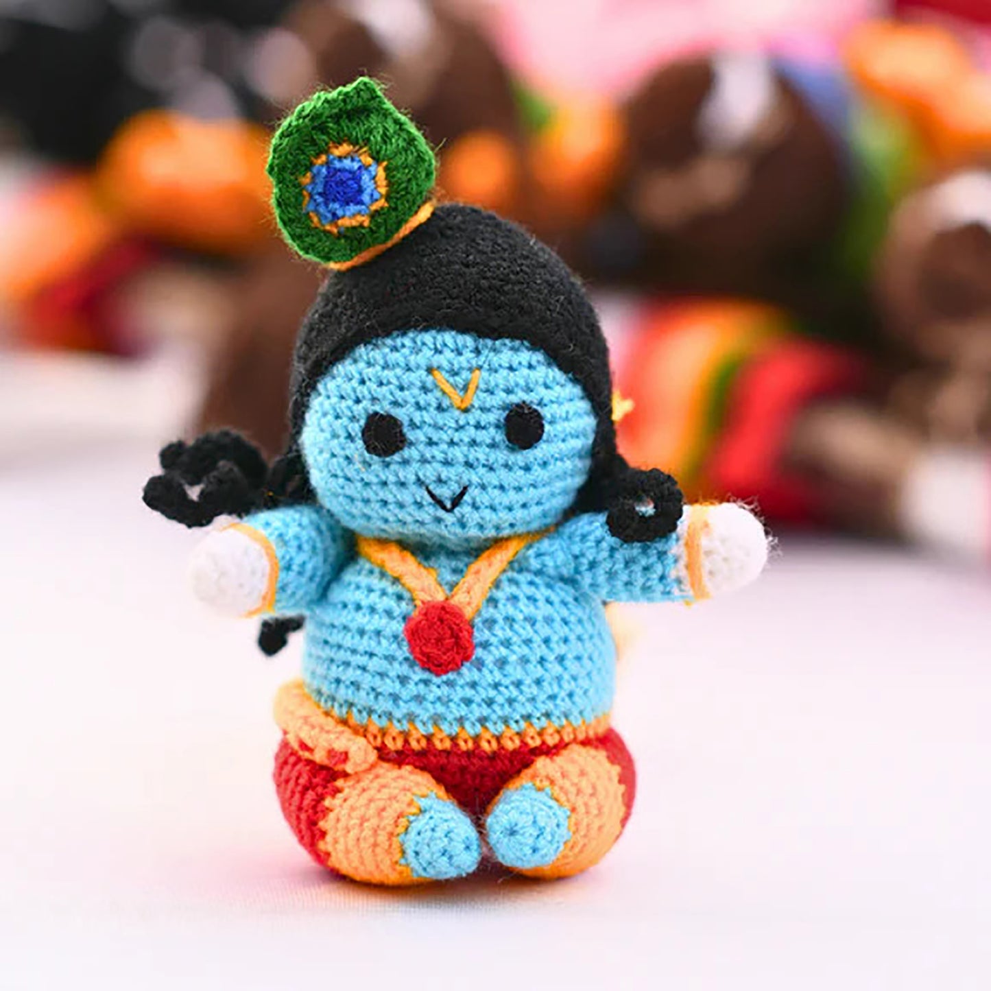 Handmade Crochet Ladoo Gopal Toy