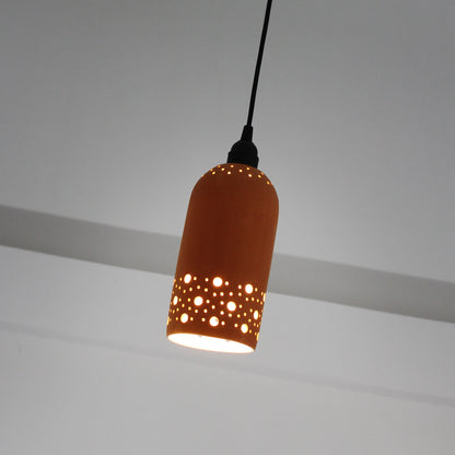 Handcrafted Terracotta CYL Straight 1 Ceiling Light