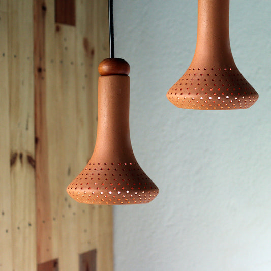 Handcrafted Terracotta FON S Design 1 Ceiling Light