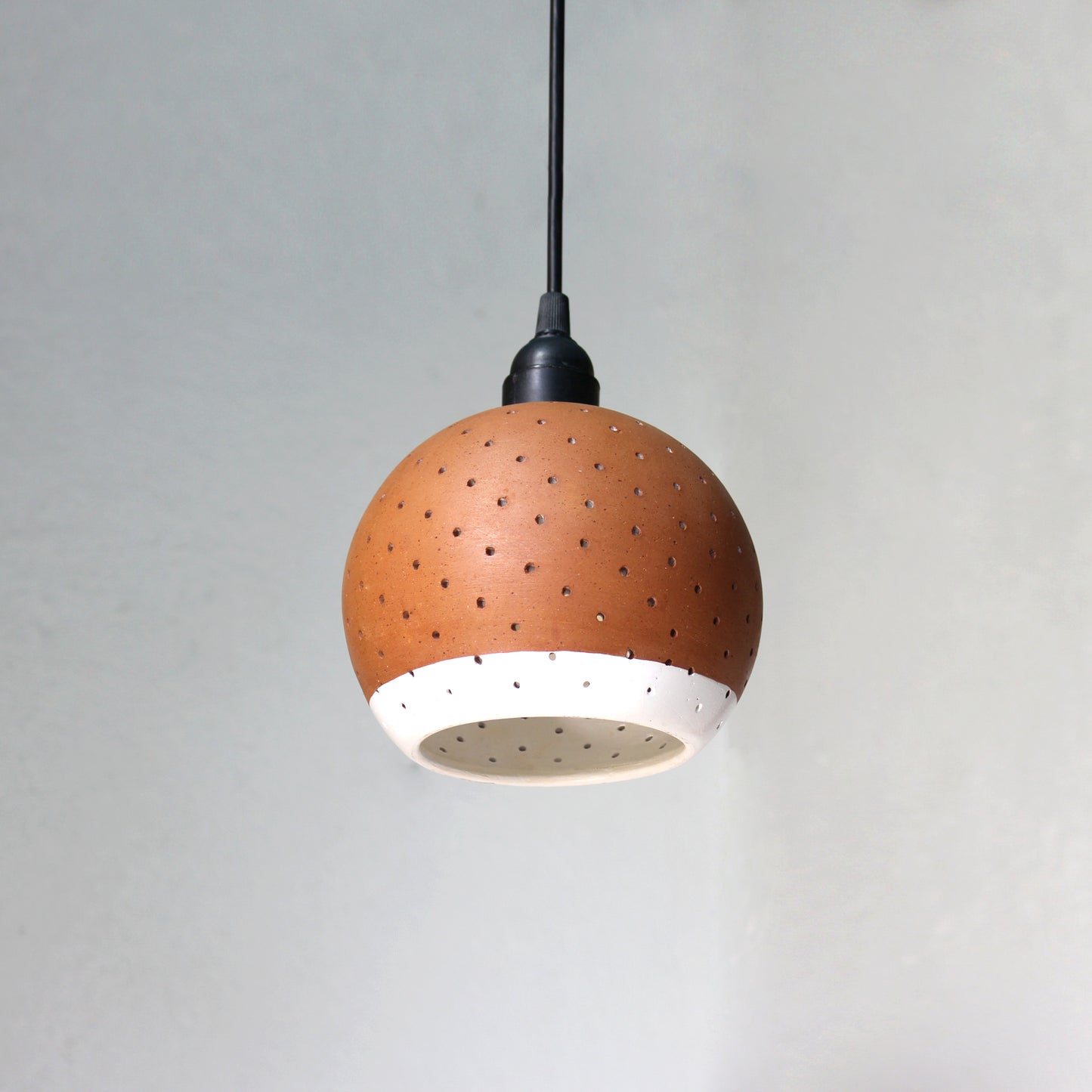 Handcrafted terracotta GLO L With Border Ceiling Light