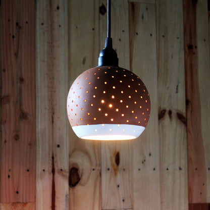 Handcrafted terracotta GLO L With Border Ceiling Light