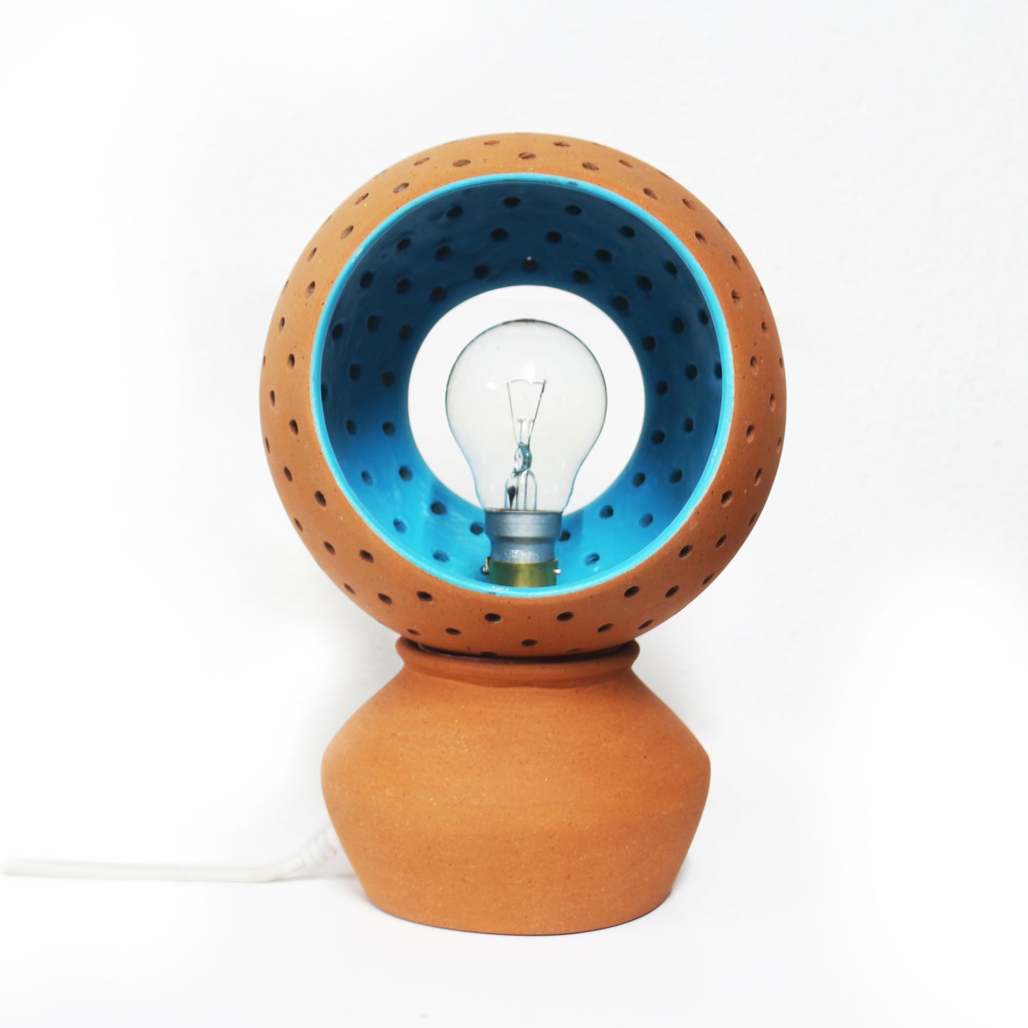 Handcrafted Terracotta GLO XL "Slice" Table Light