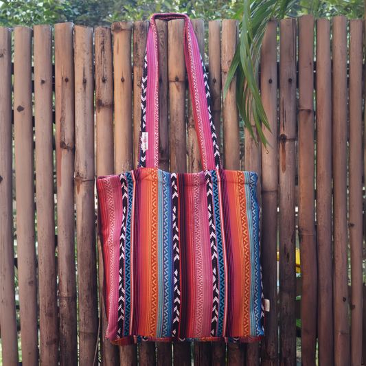 Multicolor - Handmade Larona Tote Bag