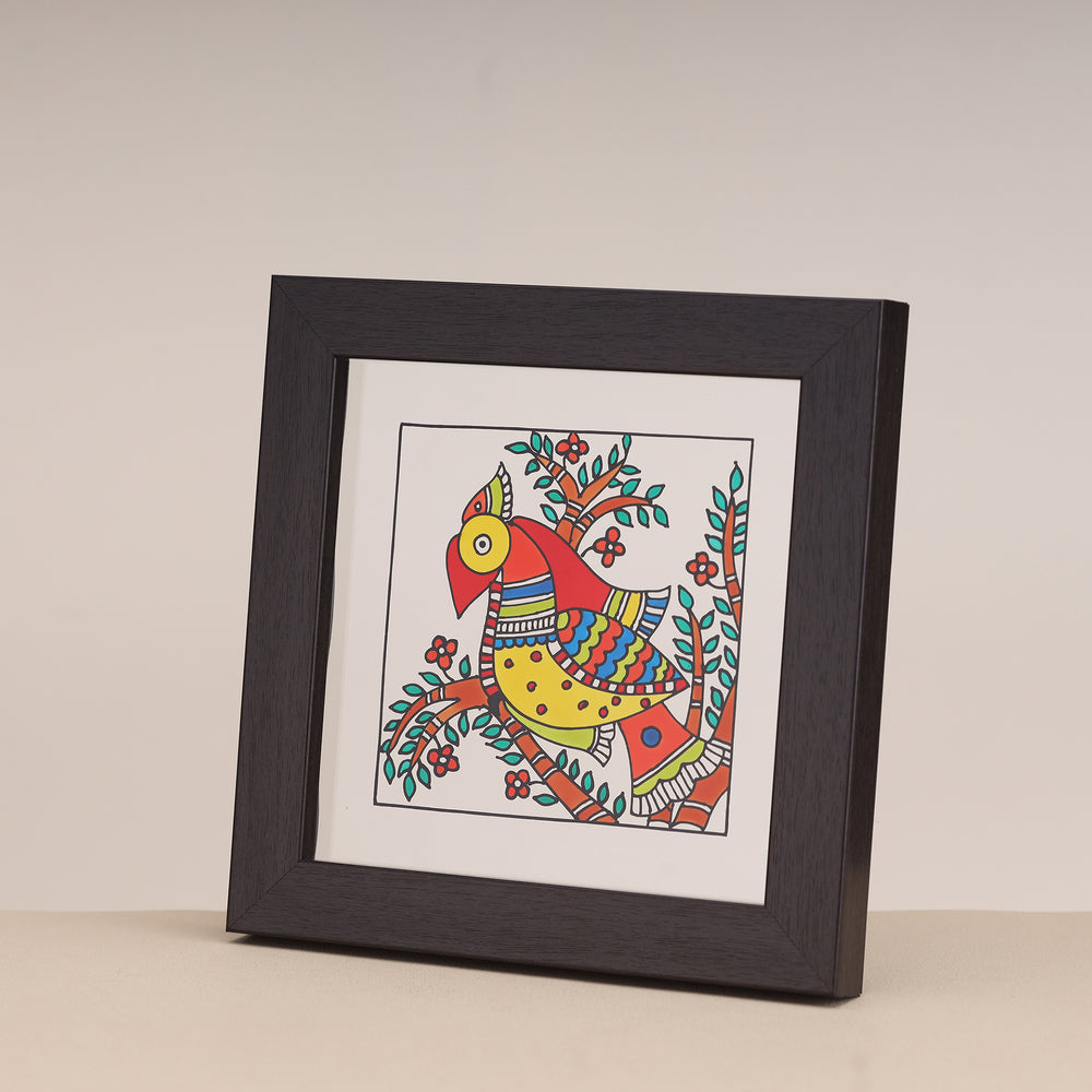 Manohar - Madhubani Peaccok Wall Art Frame